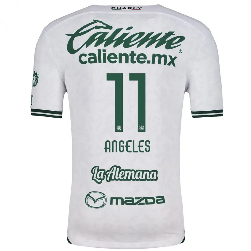 Danxen Mulher Camisola Lizbeth Ángeles #11 Branco Verde Alternativa 2024/25 Camisa