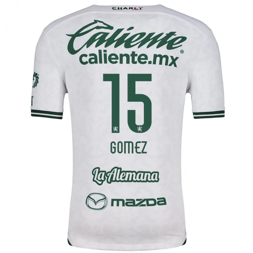 Danxen Mulher Camisola Paulina Gómez #15 Branco Verde Alternativa 2024/25 Camisa