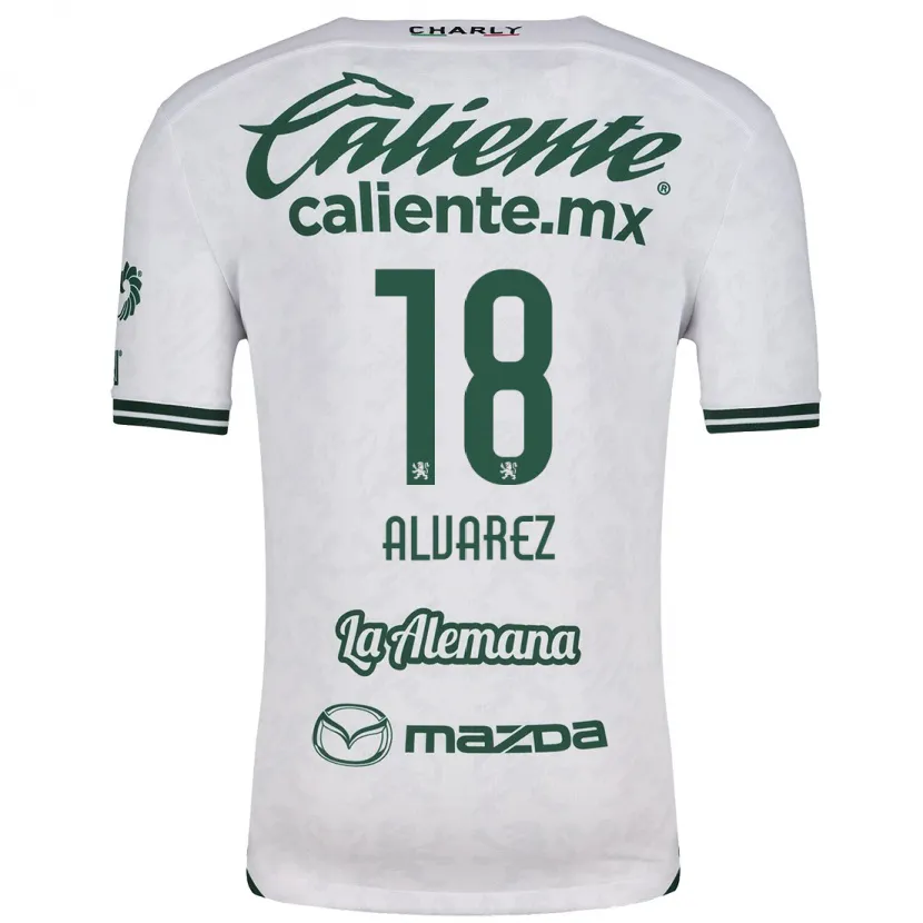 Danxen Mulher Camisola Yazmin Álvarez #18 Branco Verde Alternativa 2024/25 Camisa