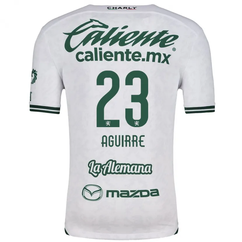 Danxen Mulher Camisola Zoe Aguirre #23 Branco Verde Alternativa 2024/25 Camisa