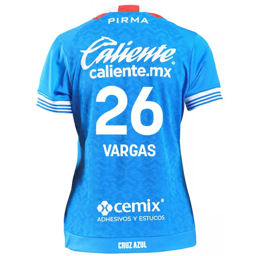 Danxen Criança Camisola Carlos Vargas #26 Céu Azul Principal 2024/25 Camisa