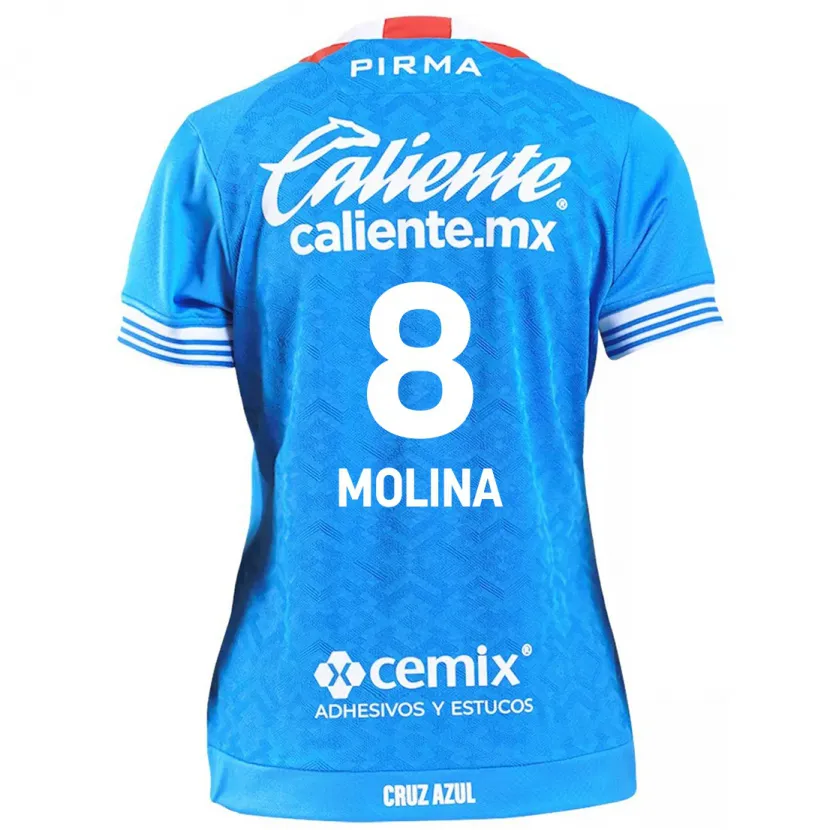 Danxen Criança Camisola Dalia Molina #8 Céu Azul Principal 2024/25 Camisa