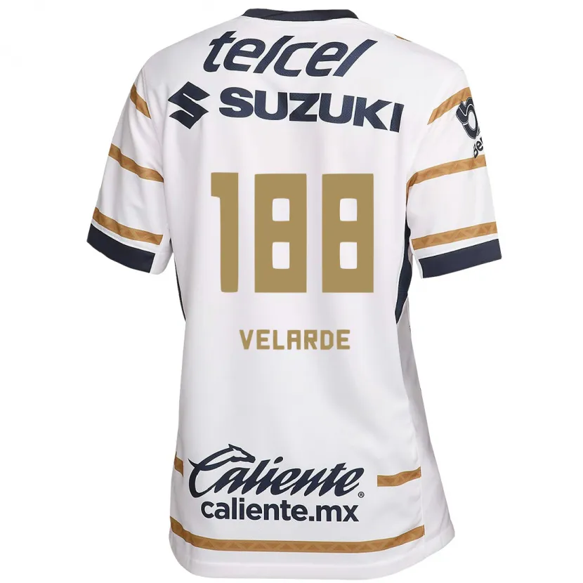 Danxen Criança Camisola Andrés Velarde #188 Obsidiana Branca Principal 2024/25 Camisa