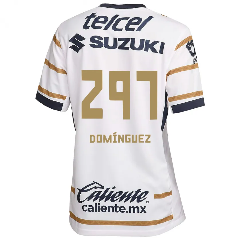 Danxen Criança Camisola Julio Domínguez #297 Obsidiana Branca Principal 2024/25 Camisa