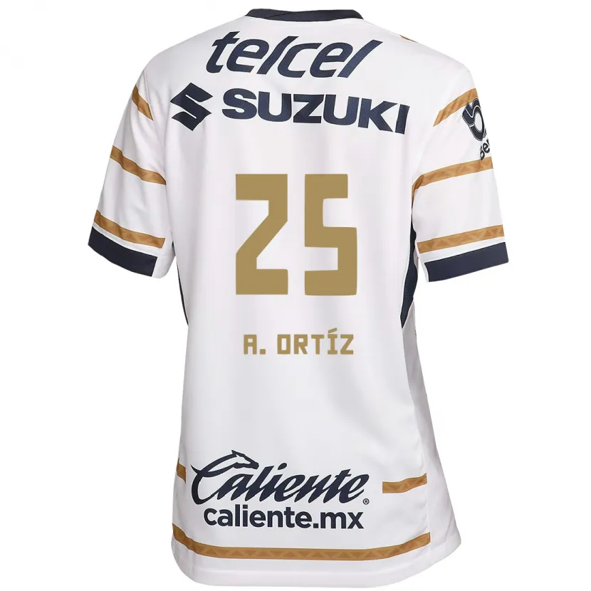 Danxen Criança Camisola Arturo Ortiz #25 Obsidiana Branca Principal 2024/25 Camisa