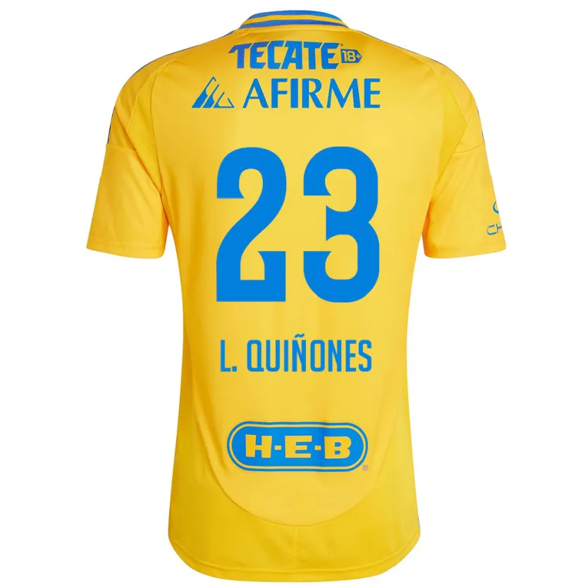 Danxen Criança Camisola Luis Quiñones #23 Ouro Amarelo Principal 2024/25 Camisa