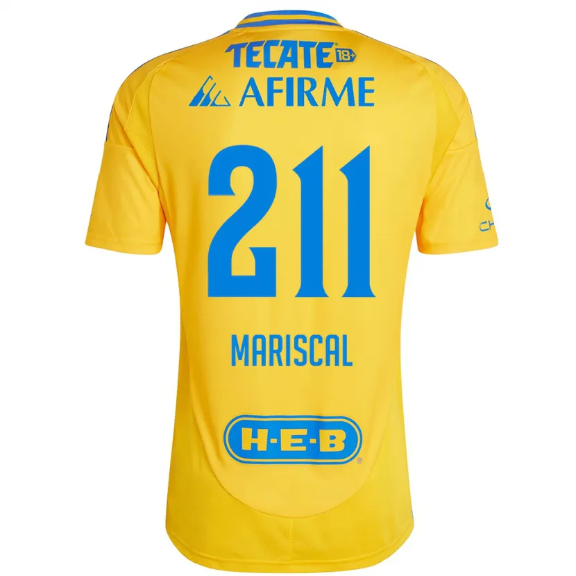 Danxen Criança Camisola Kevin Mariscal #211 Ouro Amarelo Principal 2024/25 Camisa