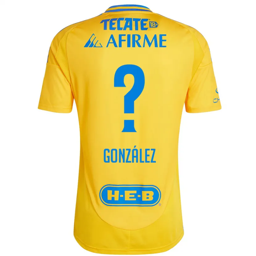 Danxen Criança Camisola Fernando González #0 Ouro Amarelo Principal 2024/25 Camisa