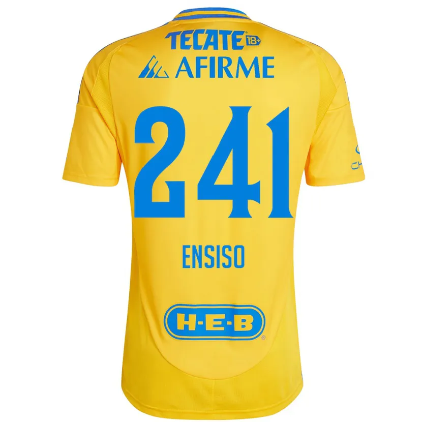Danxen Criança Camisola Eduardo Ensiso #241 Ouro Amarelo Principal 2024/25 Camisa