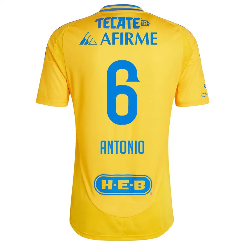Danxen Criança Camisola Nancy Antonio #6 Ouro Amarelo Principal 2024/25 Camisa