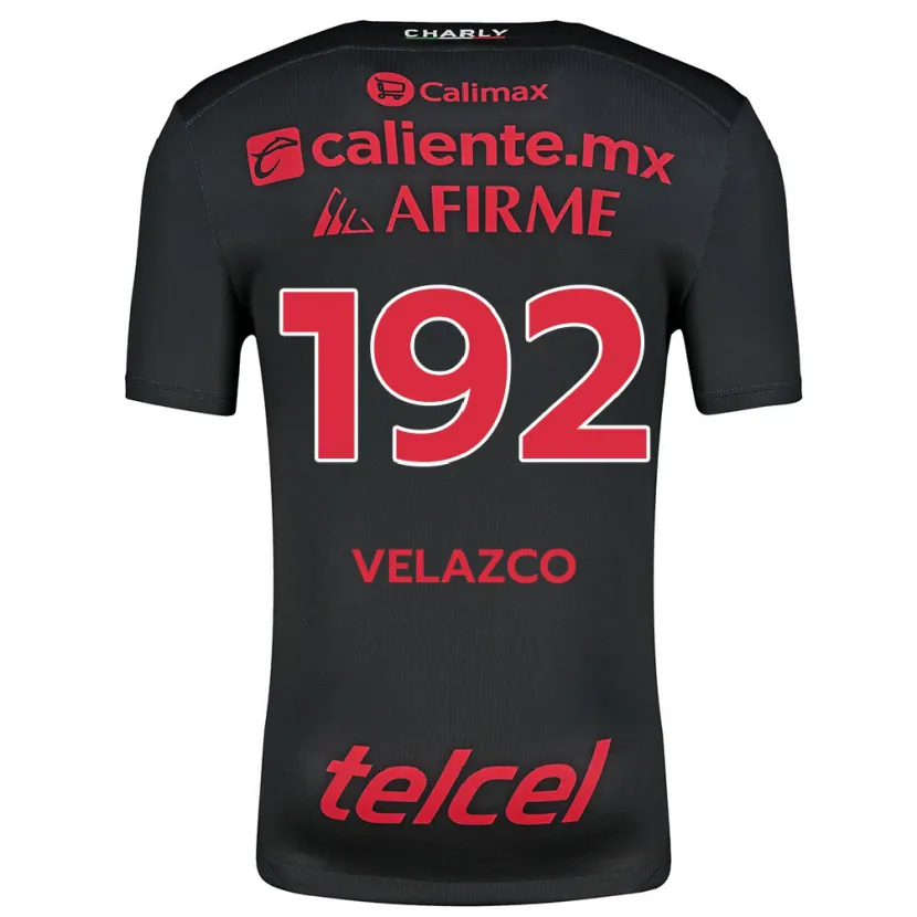 Danxen Criança Camisola Emiliano Velazco #192 Preto Vermelho Principal 2024/25 Camisa