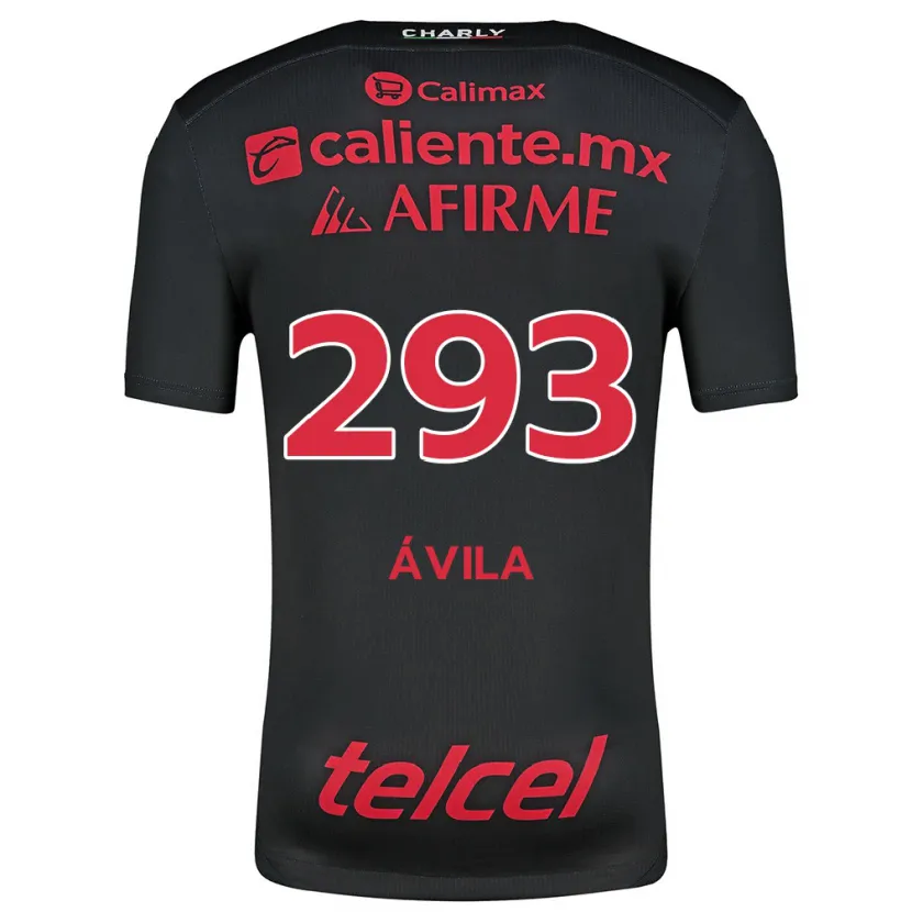 Danxen Criança Camisola Daniel Ávila #293 Preto Vermelho Principal 2024/25 Camisa