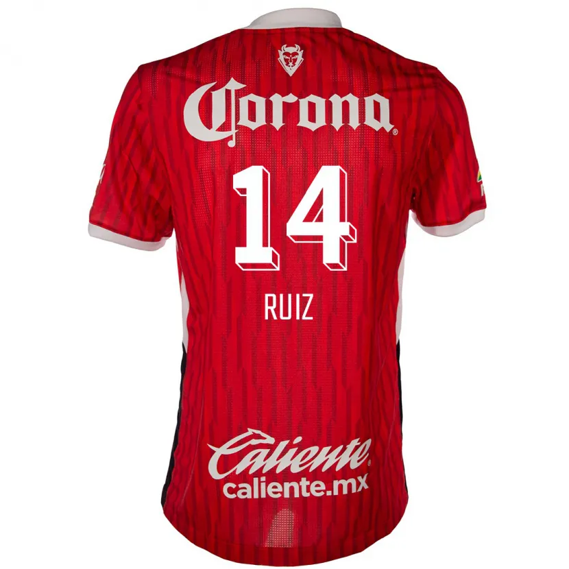 Danxen Criança Camisola Marcel Ruiz #14 Vermelho Branco Principal 2024/25 Camisa