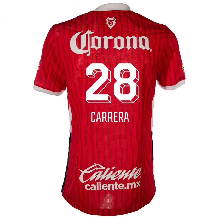 Danxen Criança Camisola Nico Carrera #28 Vermelho Branco Principal 2024/25 Camisa