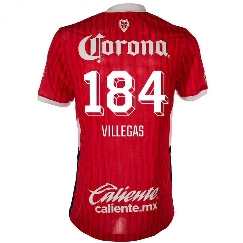 Danxen Criança Camisola Abraham Villegas #184 Vermelho Branco Principal 2024/25 Camisa
