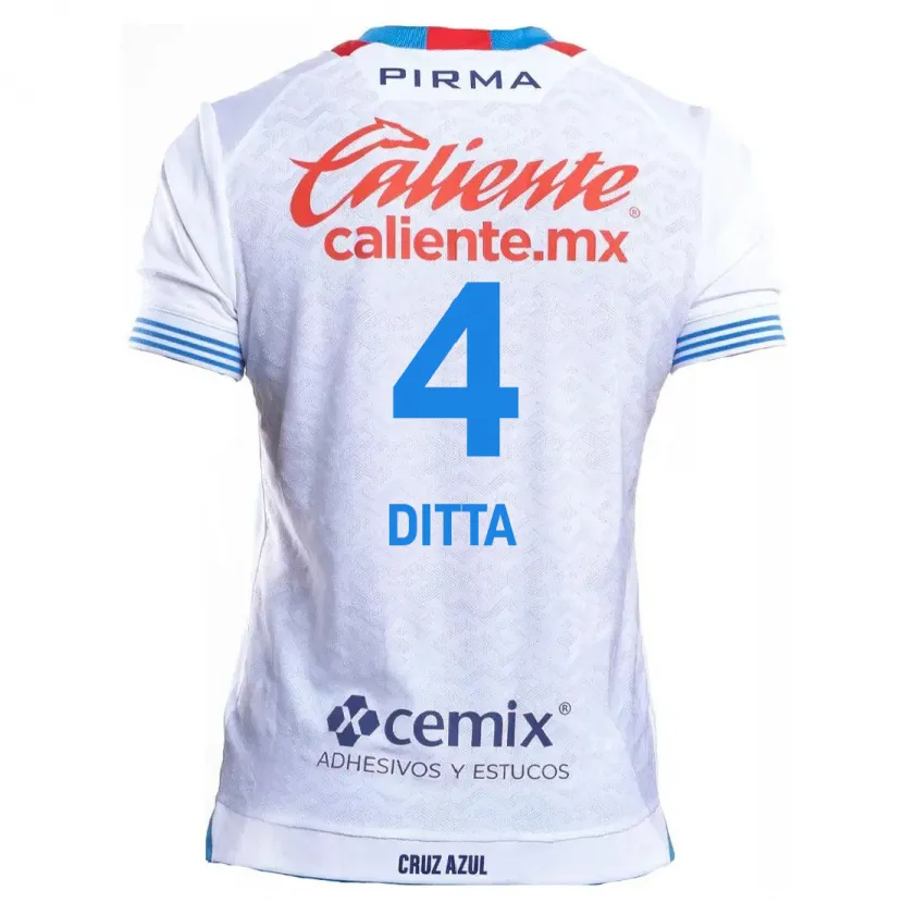 Danxen Criança Camisola Willer Ditta #4 Branco Azul Alternativa 2024/25 Camisa