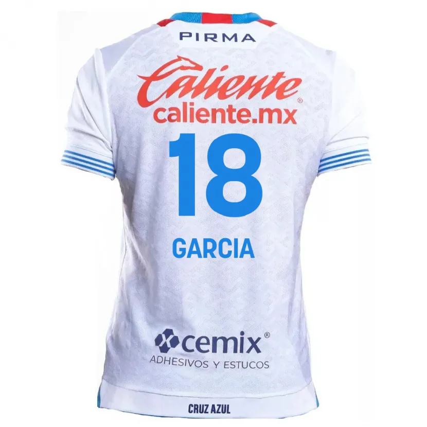 Danxen Criança Camisola Diana Garcia #18 Branco Azul Alternativa 2024/25 Camisa