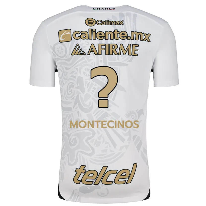 Danxen Criança Camisola Joaquín Montecinos #0 Branco Preto Alternativa 2024/25 Camisa