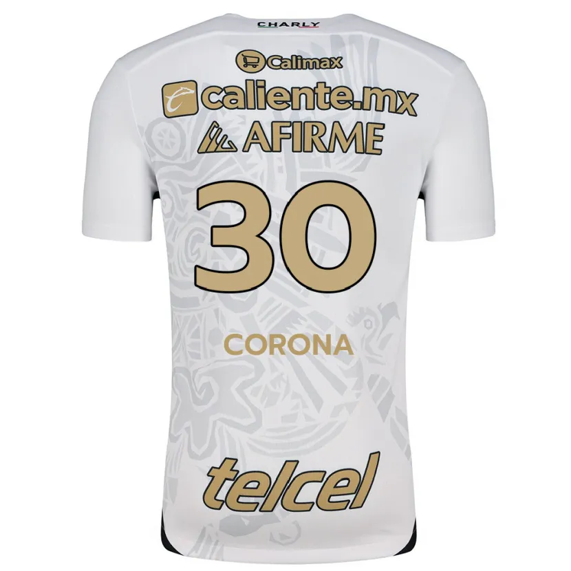 Danxen Criança Camisola Jesús Corona #30 Branco Preto Alternativa 2024/25 Camisa
