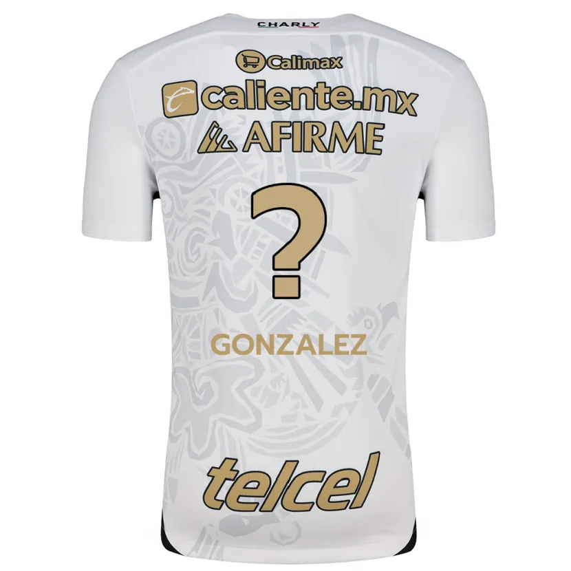 Danxen Criança Camisola Óscar González #0 Branco Preto Alternativa 2024/25 Camisa