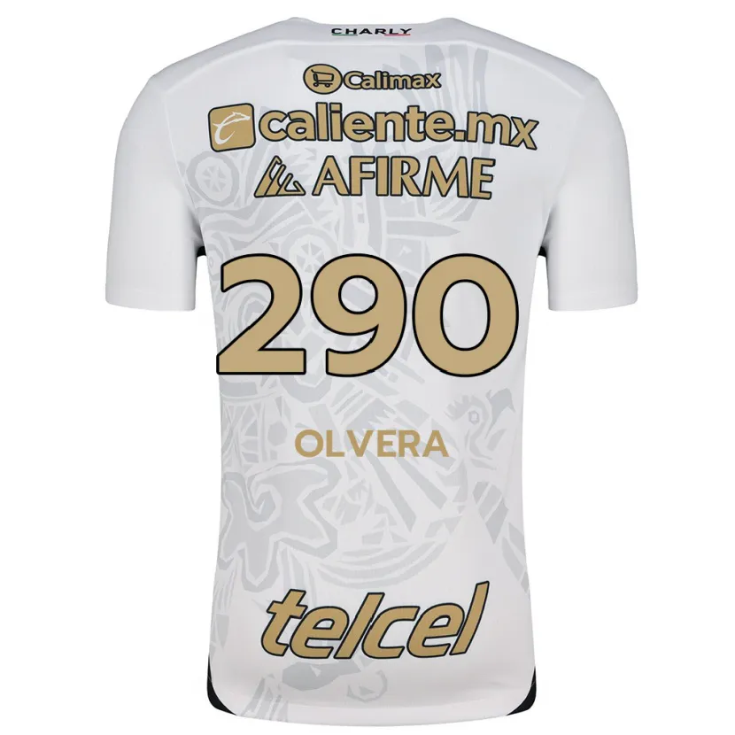 Danxen Criança Camisola Ian Olvera #290 Branco Preto Alternativa 2024/25 Camisa