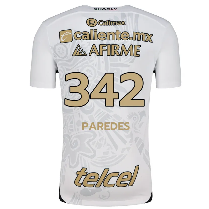Danxen Criança Camisola Santiago Paredes #342 Branco Preto Alternativa 2024/25 Camisa