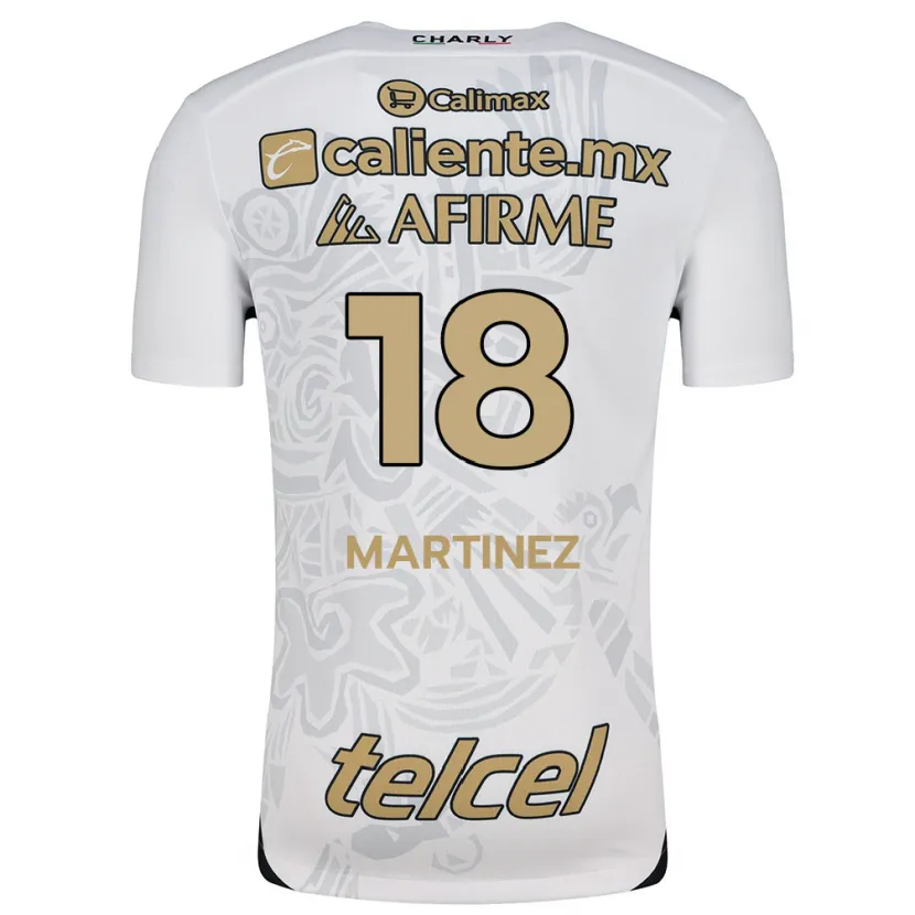 Danxen Criança Camisola Natividad Martínez #18 Branco Preto Alternativa 2024/25 Camisa