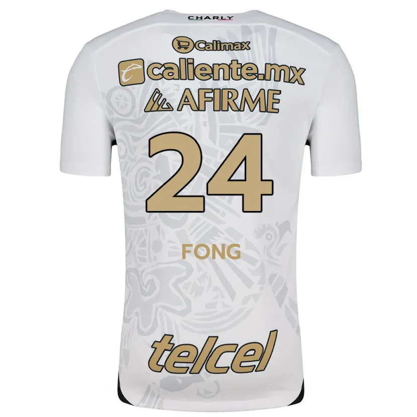 Danxen Criança Camisola Michel Fong #24 Branco Preto Alternativa 2024/25 Camisa