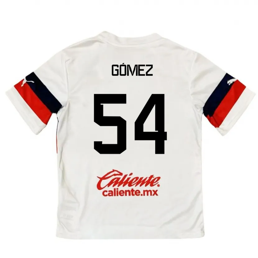 Danxen Criança Camisola Miguel Gómez #54 Branco Vermelho Alternativa 2024/25 Camisa