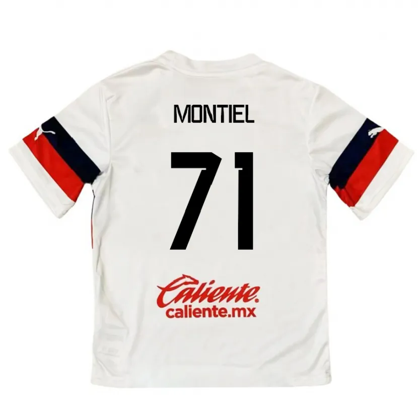 Danxen Criança Camisola Erick Montiel #71 Branco Vermelho Alternativa 2024/25 Camisa