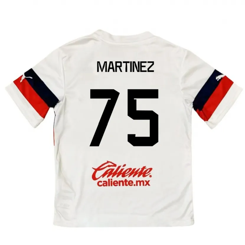 Danxen Criança Camisola Isaac Martínez #75 Branco Vermelho Alternativa 2024/25 Camisa