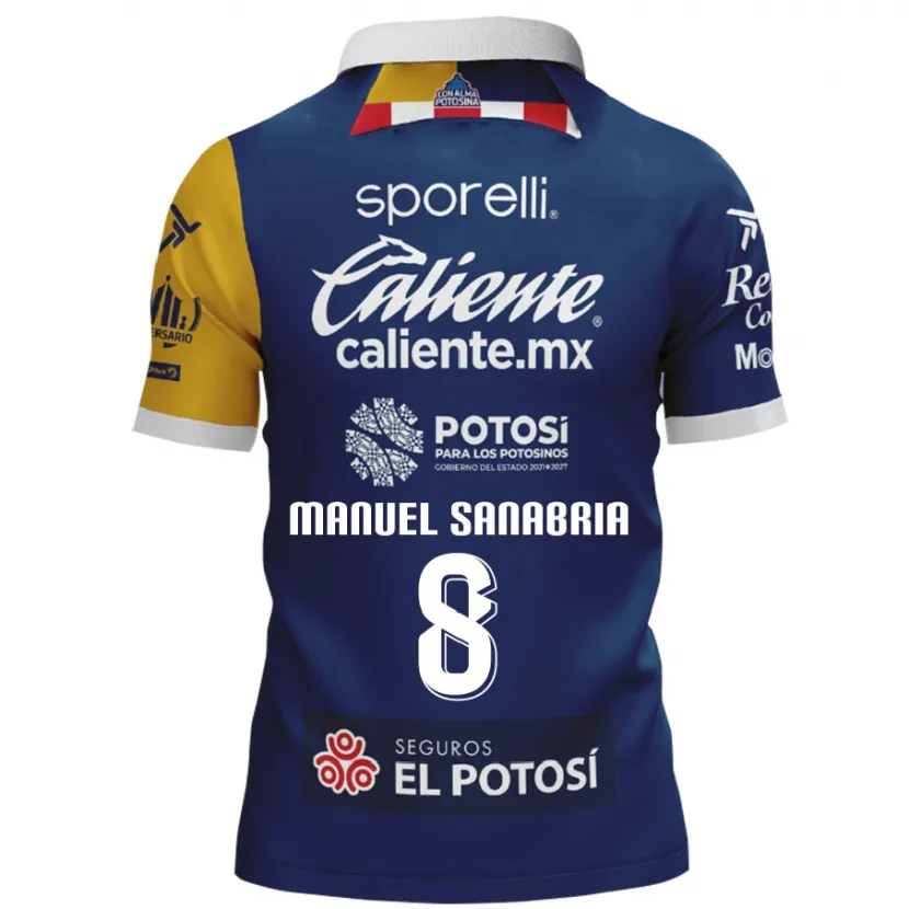 Danxen Criança Camisola Juan Manuel Sanabria #8 Azul Amarelo Alternativa 2024/25 Camisa