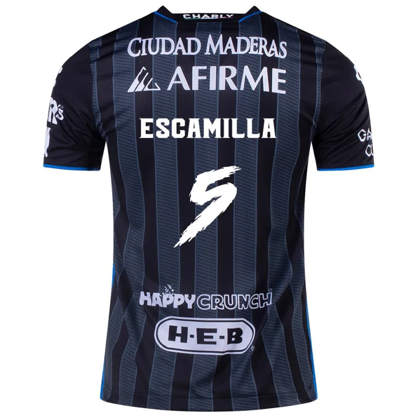 Danxen Criança Camisola Kevin Escamilla #5 Branco Preto Alternativa 2024/25 Camisa