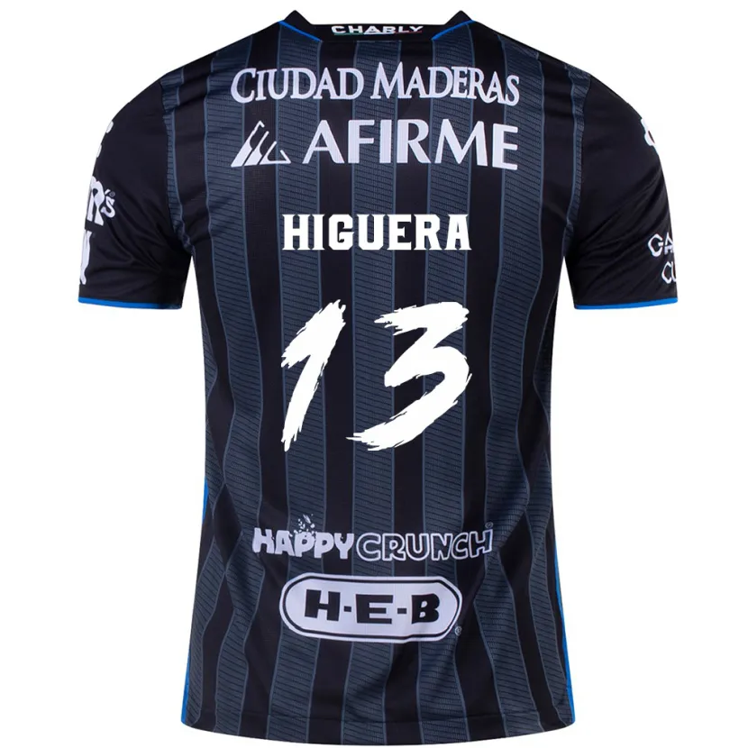 Danxen Criança Camisola Carlos Higuera #13 Branco Preto Alternativa 2024/25 Camisa