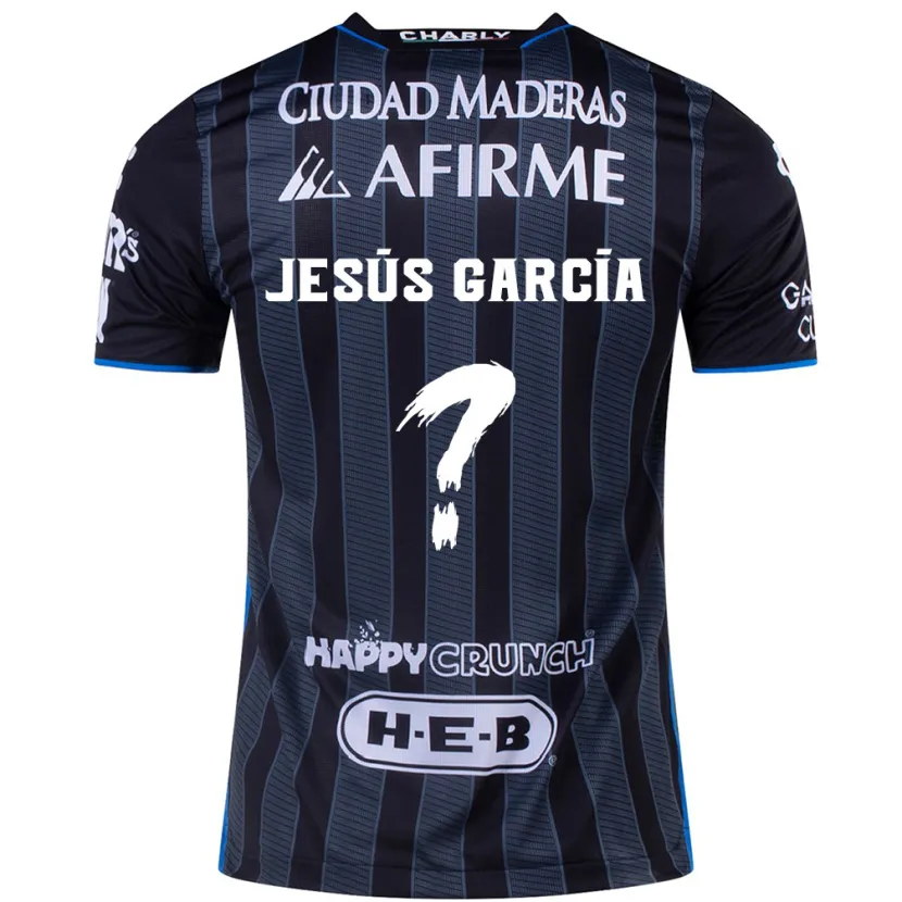 Danxen Criança Camisola Jesús García #0 Branco Preto Alternativa 2024/25 Camisa