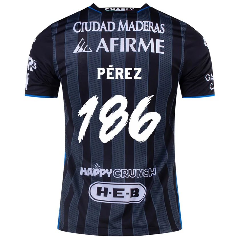 Danxen Criança Camisola José Pérez #186 Branco Preto Alternativa 2024/25 Camisa
