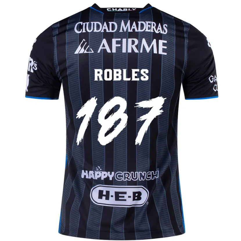 Danxen Criança Camisola Juan Robles #187 Branco Preto Alternativa 2024/25 Camisa