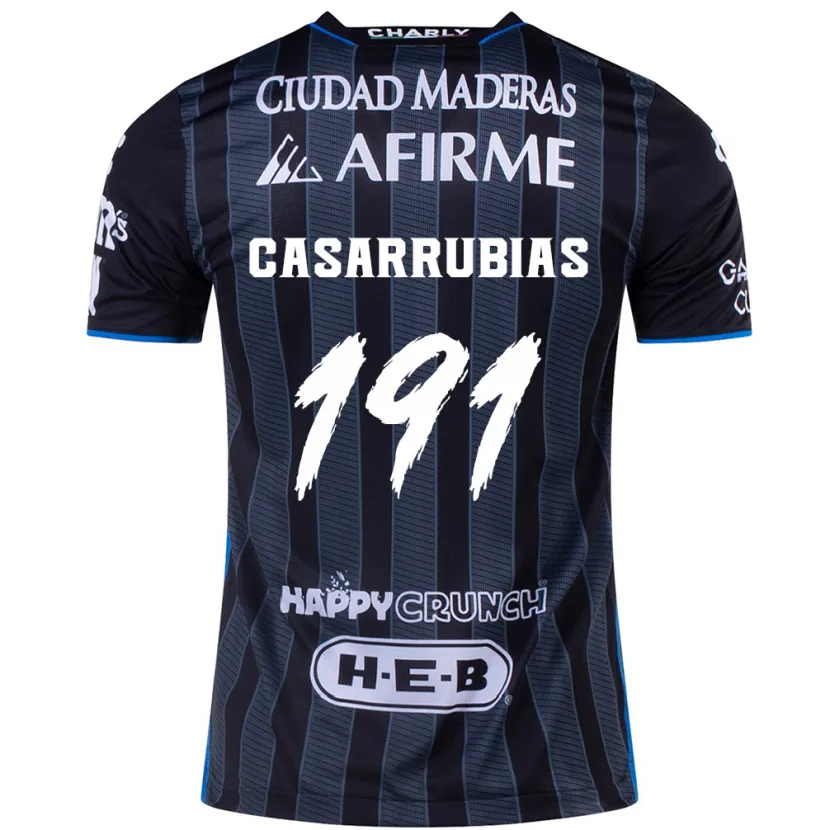 Danxen Criança Camisola Aaron Casarrubias #191 Branco Preto Alternativa 2024/25 Camisa