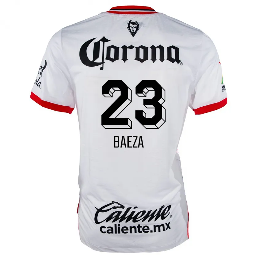 Danxen Criança Camisola Claudio Baeza #23 Branco Vermelho Alternativa 2024/25 Camisa