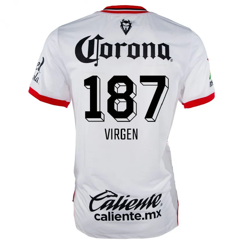 Danxen Criança Camisola Oswaldo Virgen #187 Branco Vermelho Alternativa 2024/25 Camisa