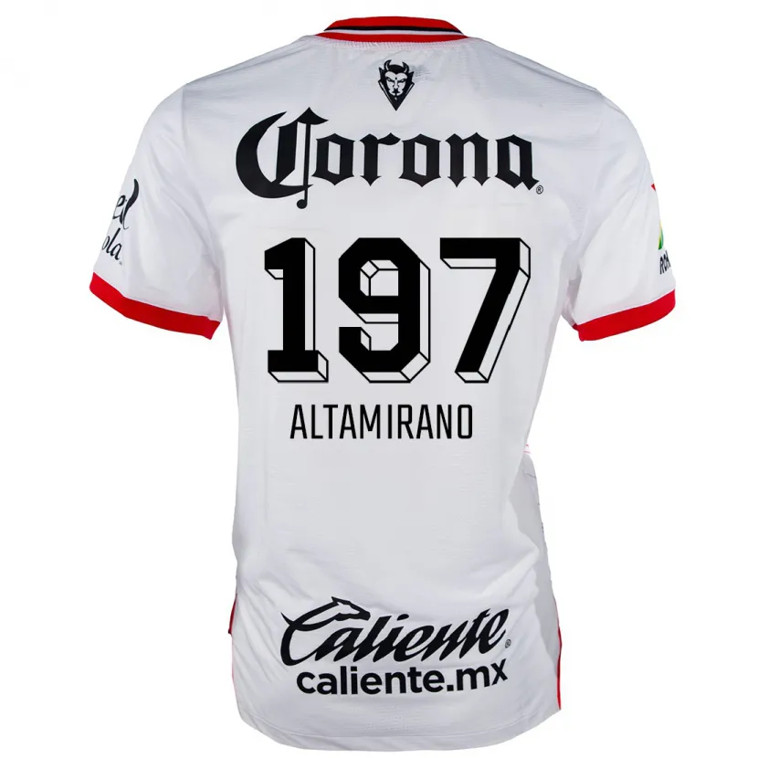 Danxen Criança Camisola Óscar Altamirano #197 Branco Vermelho Alternativa 2024/25 Camisa