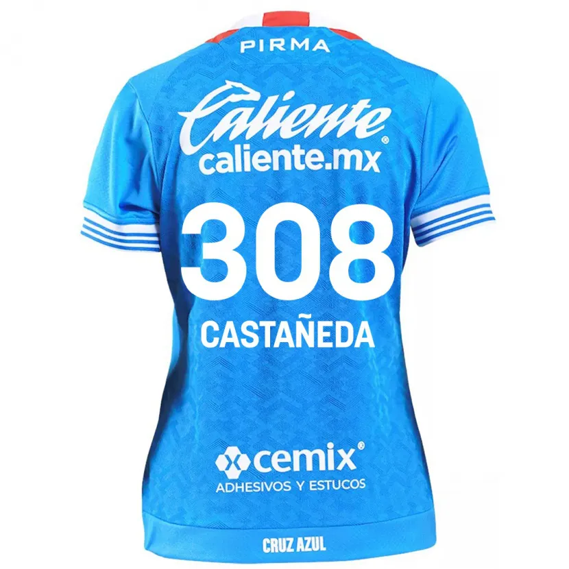 Danxen Homem Camisola Emiliano Castañeda #308 Céu Azul Principal 2024/25 Camisa