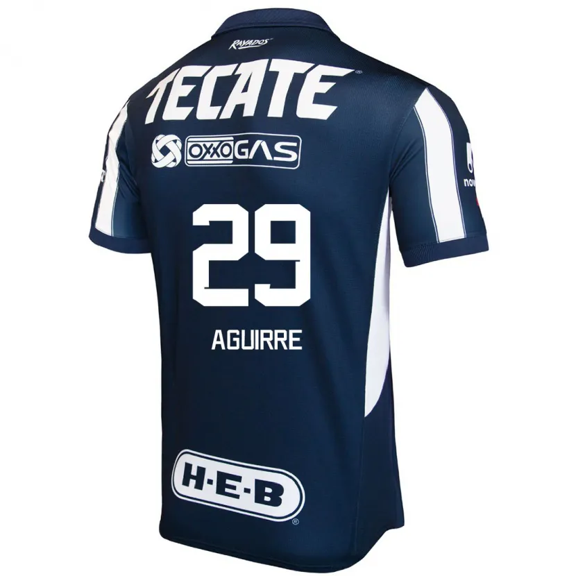 Danxen Homem Camisola Rodrigo Aguirre #29 Azul Vermelho Branco Principal 2024/25 Camisa