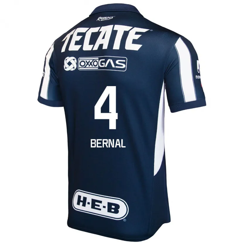 Danxen Homem Camisola Rebeca Bernal #4 Azul Vermelho Branco Principal 2024/25 Camisa