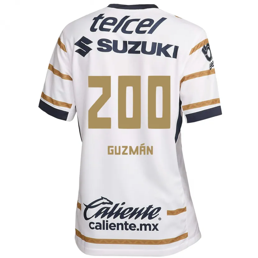 Danxen Homem Camisola Alan Guzmán #200 Obsidiana Branca Principal 2024/25 Camisa