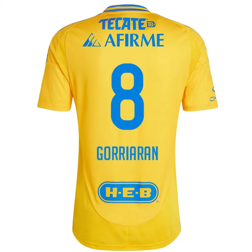 Danxen Homem Camisola Fernando Gorriarán #8 Ouro Amarelo Principal 2024/25 Camisa