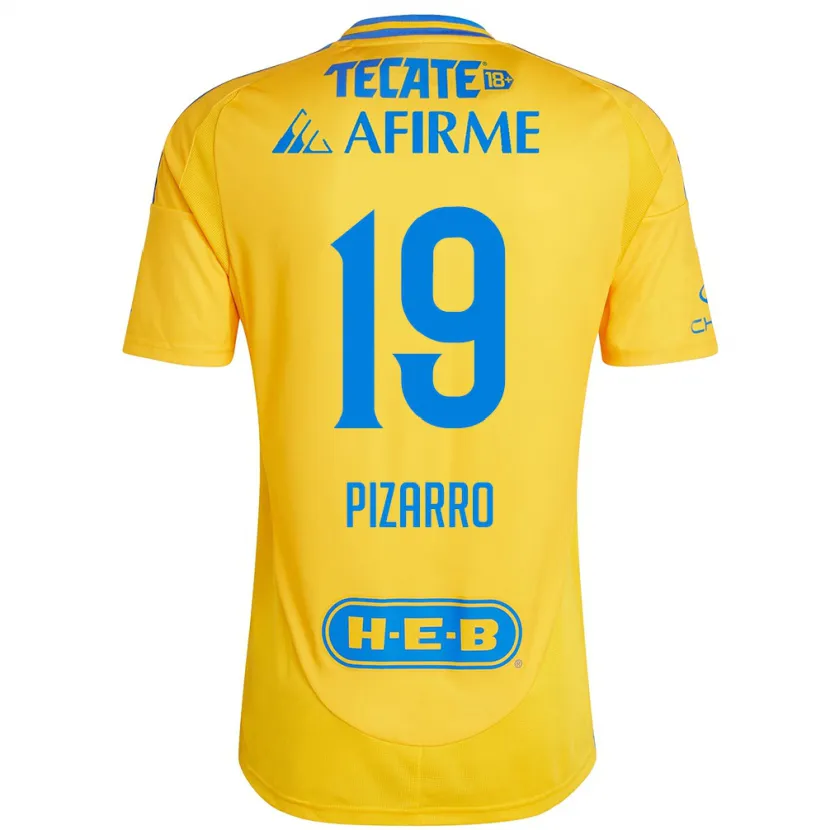Danxen Homem Camisola Guido Pizarro #19 Ouro Amarelo Principal 2024/25 Camisa