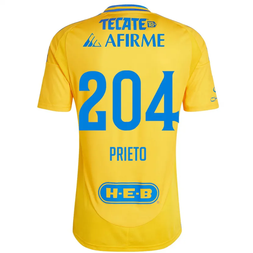Danxen Homem Camisola Leonel Prieto #204 Ouro Amarelo Principal 2024/25 Camisa