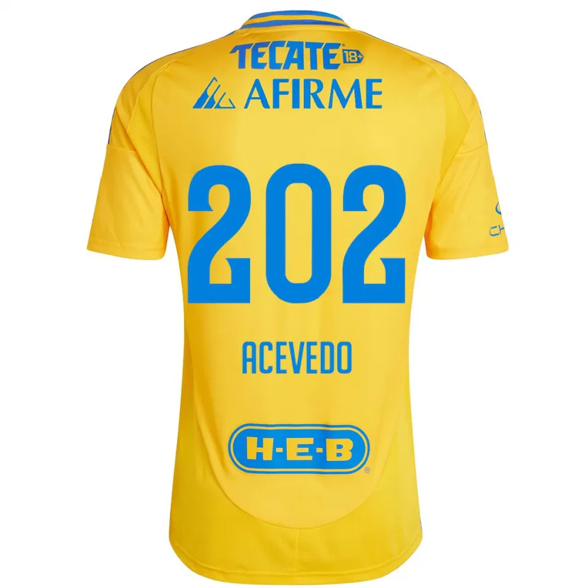 Danxen Homem Camisola José Acevedo #202 Ouro Amarelo Principal 2024/25 Camisa