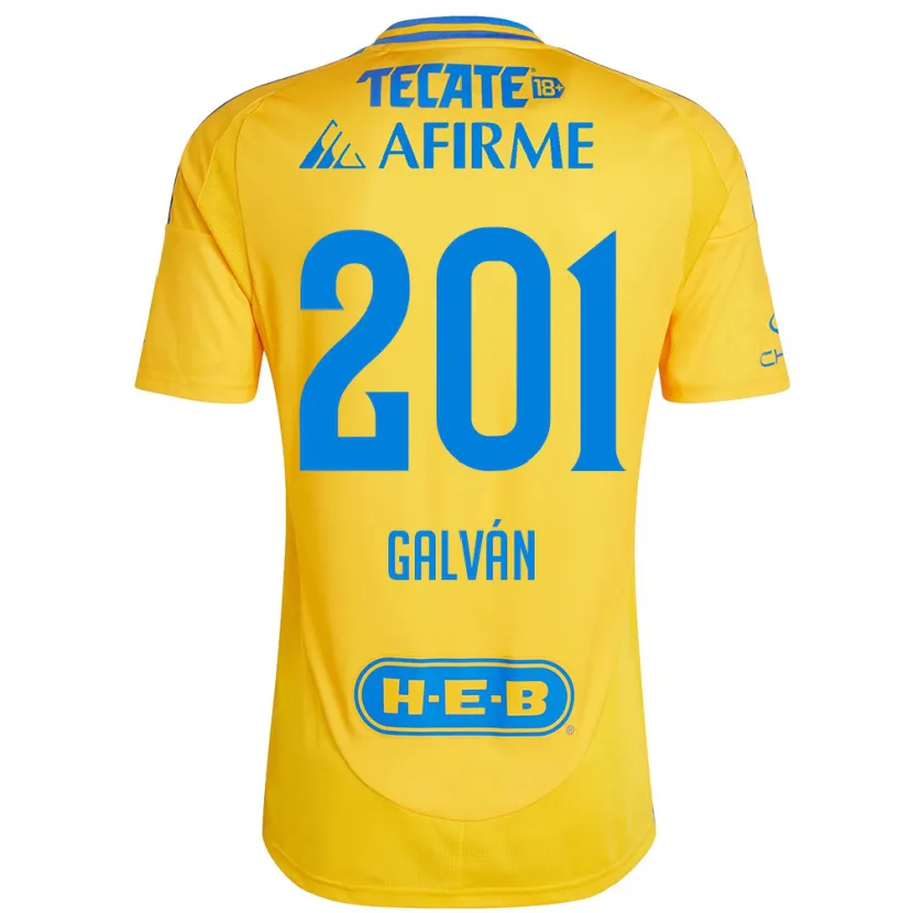 Danxen Homem Camisola Isac Galván #201 Ouro Amarelo Principal 2024/25 Camisa